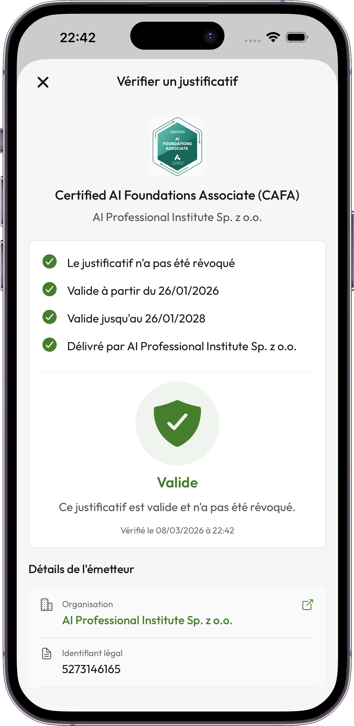 Credentium Wallet — Weryfikacja