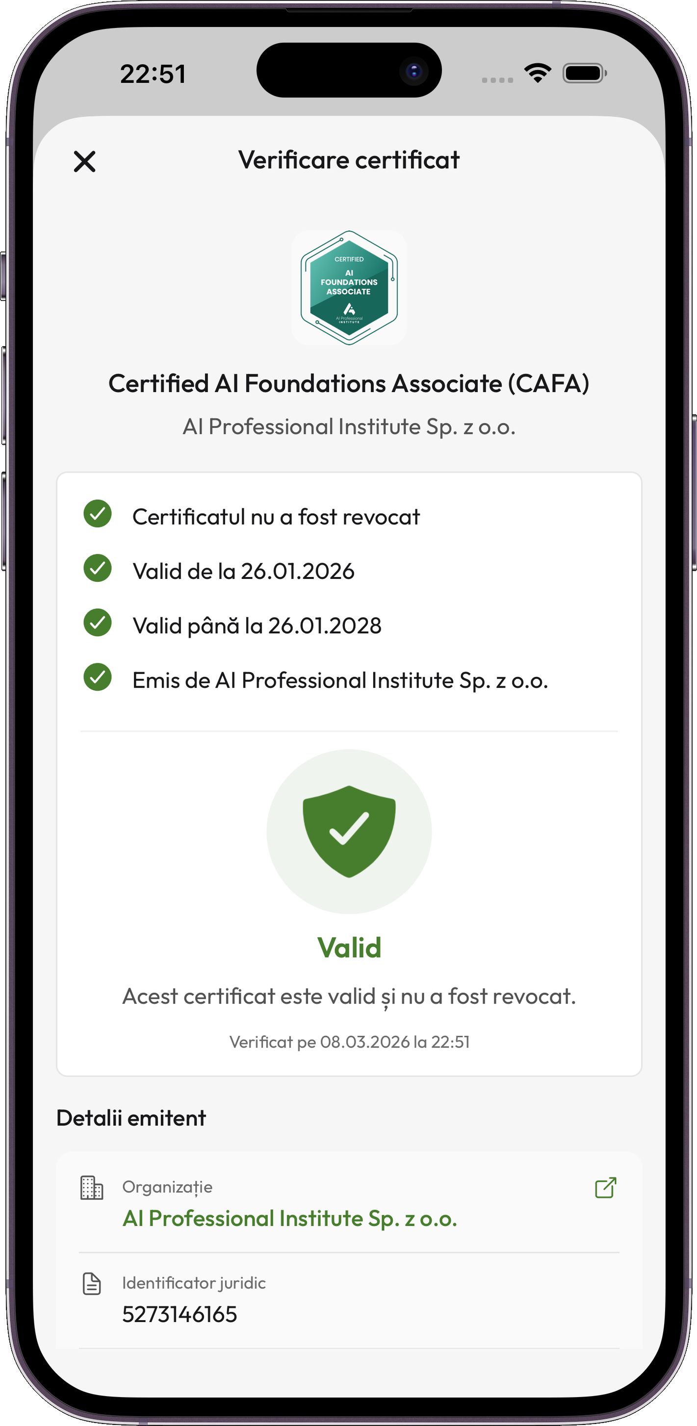 Credentium Wallet — Weryfikacja