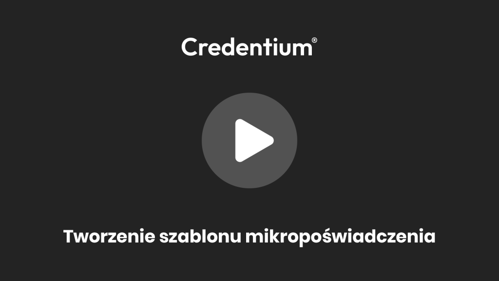 Coordinator view - creating a micro-credential template
